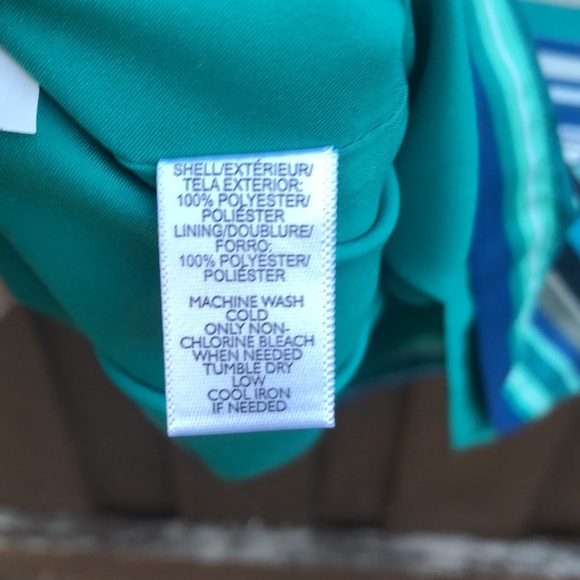 LOFT green and blue striped dress - Picture 6 of 7